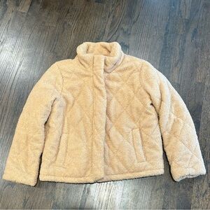 Women’s Angel Kiss Teddy Bear plush jacket in brown faux fur Size Medium